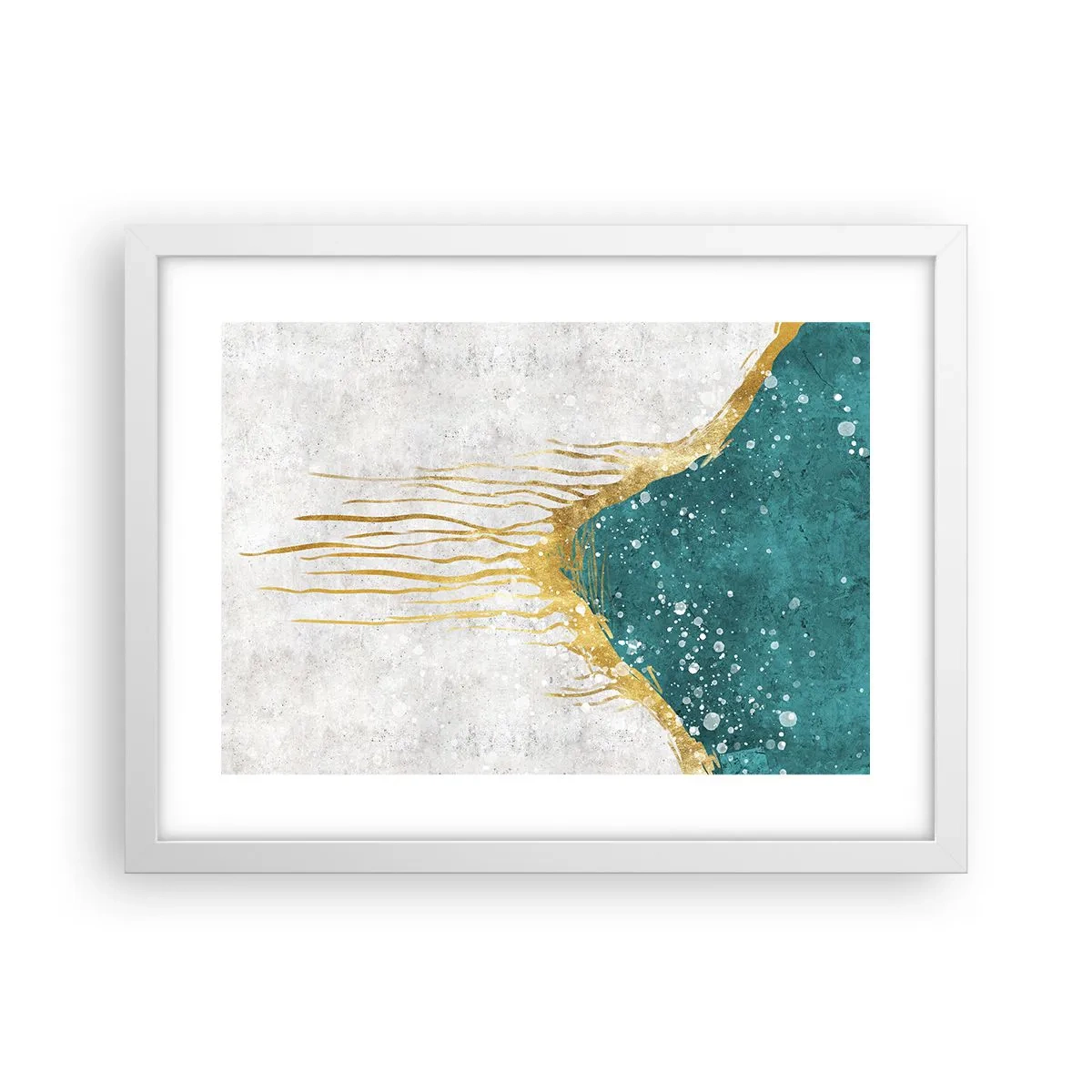 Affisch i vit ram - Gyllene tidvatten - 40x30 cm