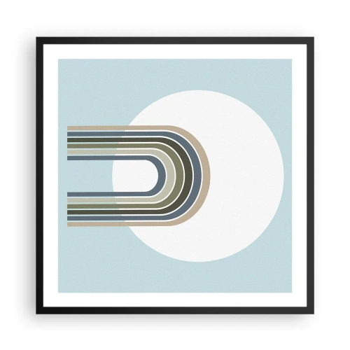 Affisch i svart ram - Ostoppad attraktionskraft - 60x60 cm