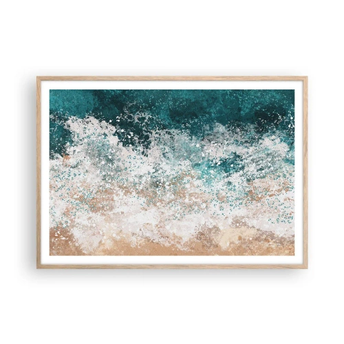 Affisch i ram av ljusek - Berättelser från havet - 100x70 cm