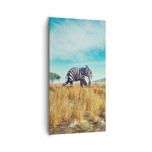 Canvastavla - Bild på duk - Grått är ute - 65x120 cm