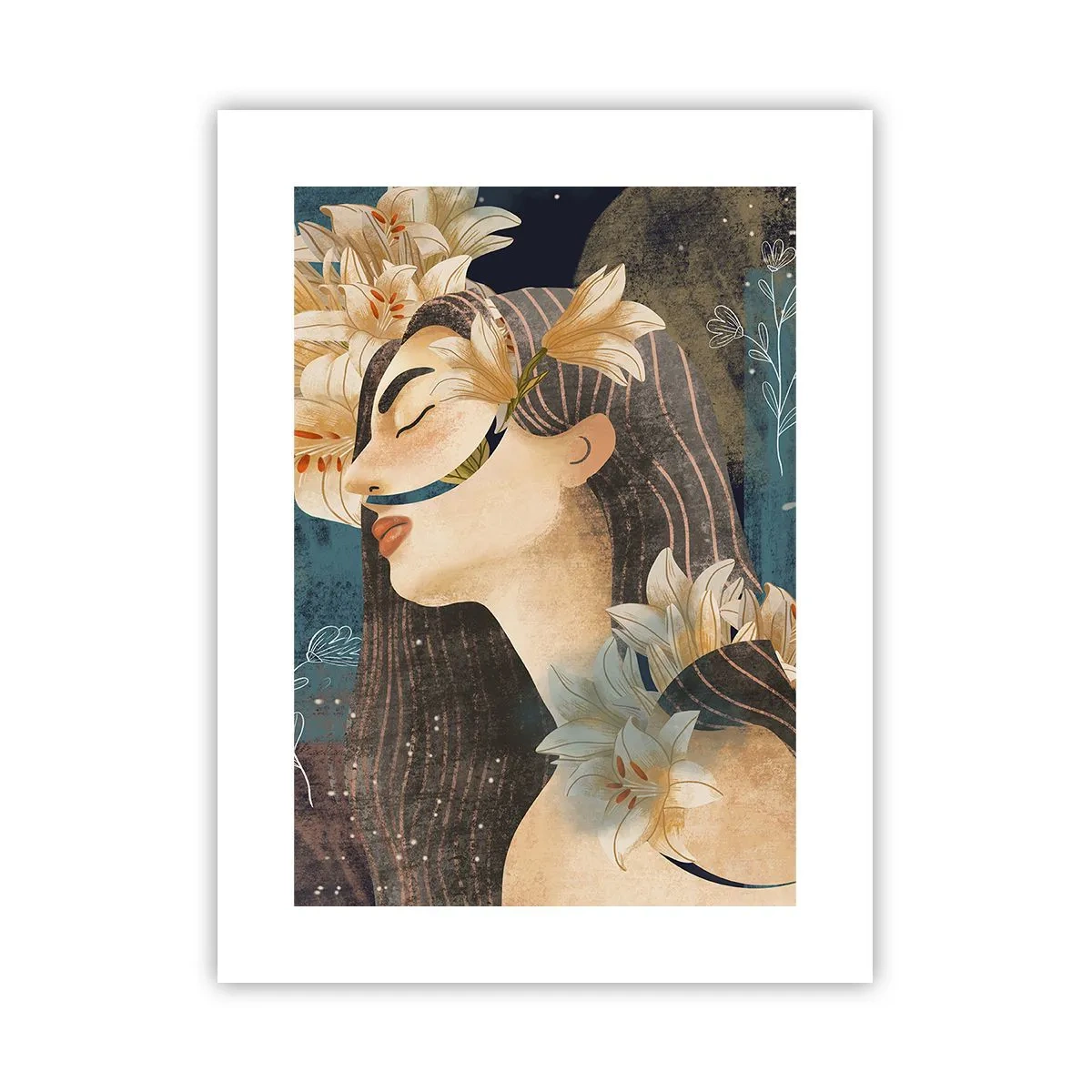 Affisch - Sagan om drottning med liljor - 30x40 cm