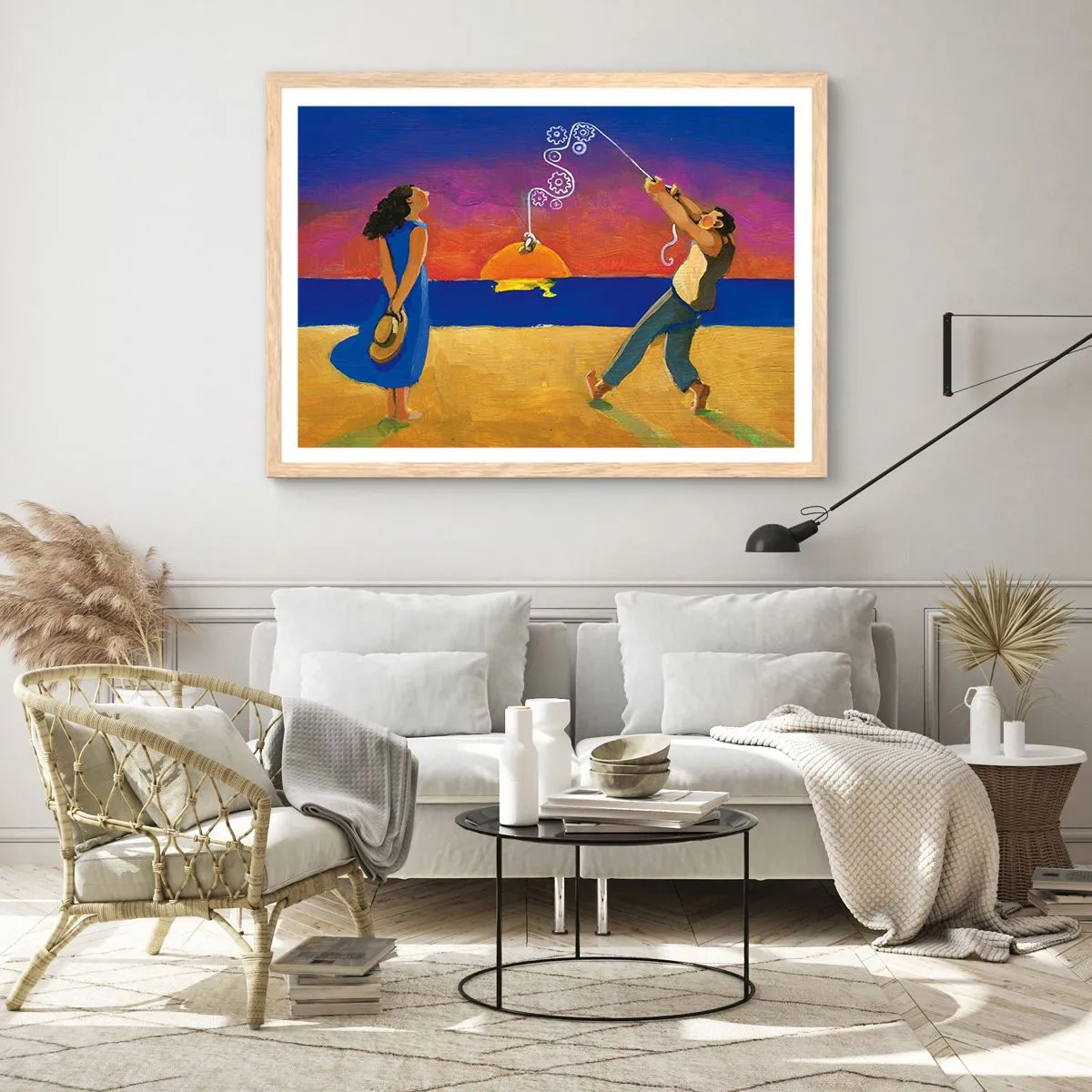 Affisch i ram av ljusek - Mer än en stjärna från himlen - 91x61 cm