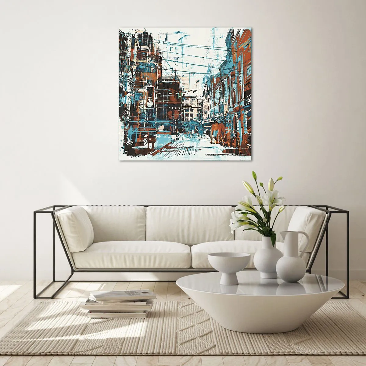 Glastavla - Bild på glas - Igenkänd stadsled - 70x70 cm