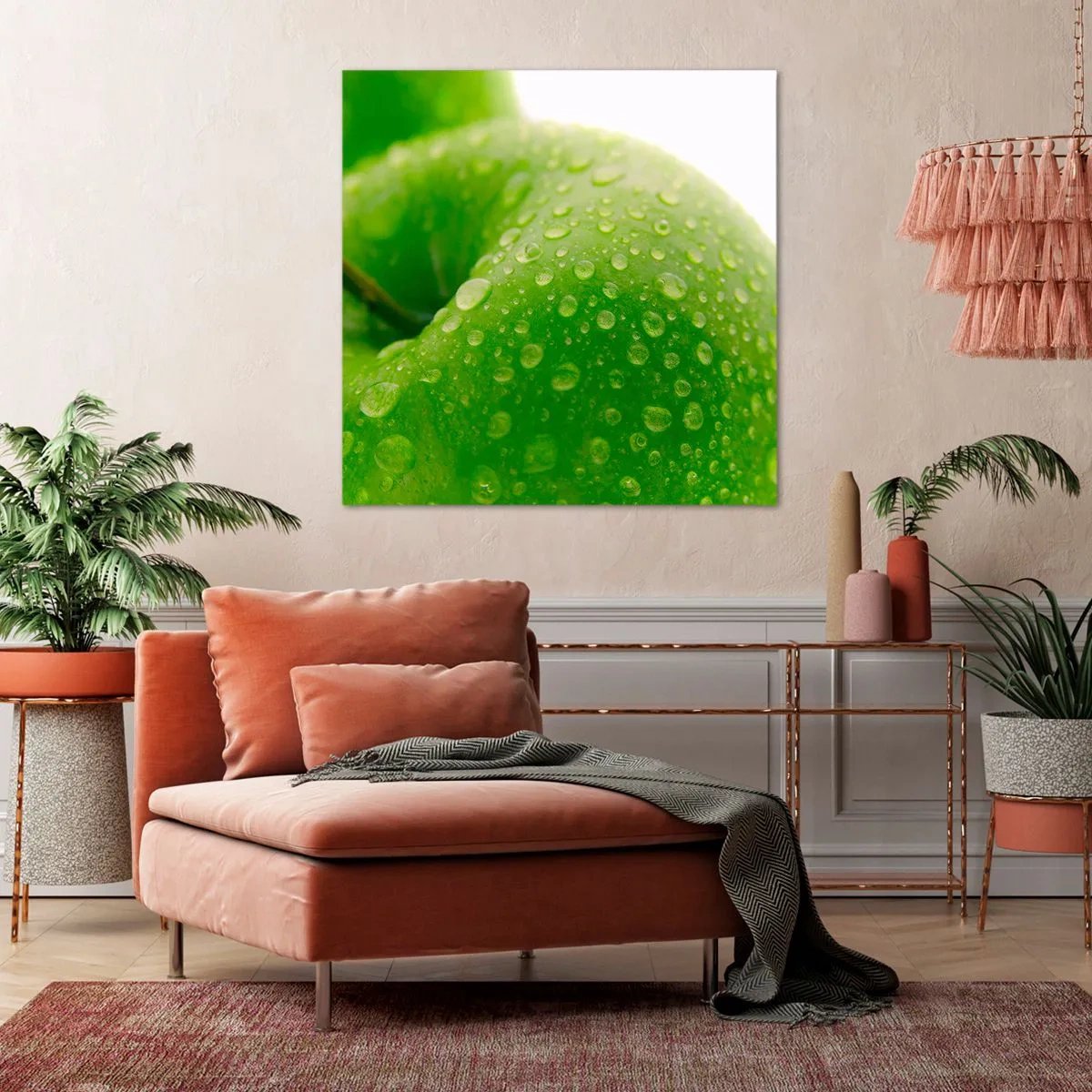 Canvastavla - Bild på duk - Kylig grön fräschhet - 30x30 cm