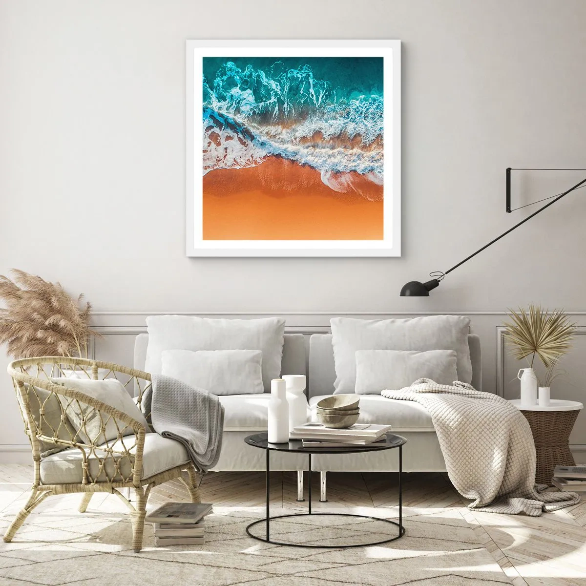 Affisch i vit ram - Alltid i par - 40x40 cm