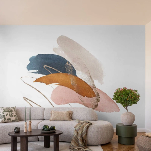 Fototapet Premium Canvas - Bevingad komposition - Abstraktion, Bit, Design - 300x210 cm