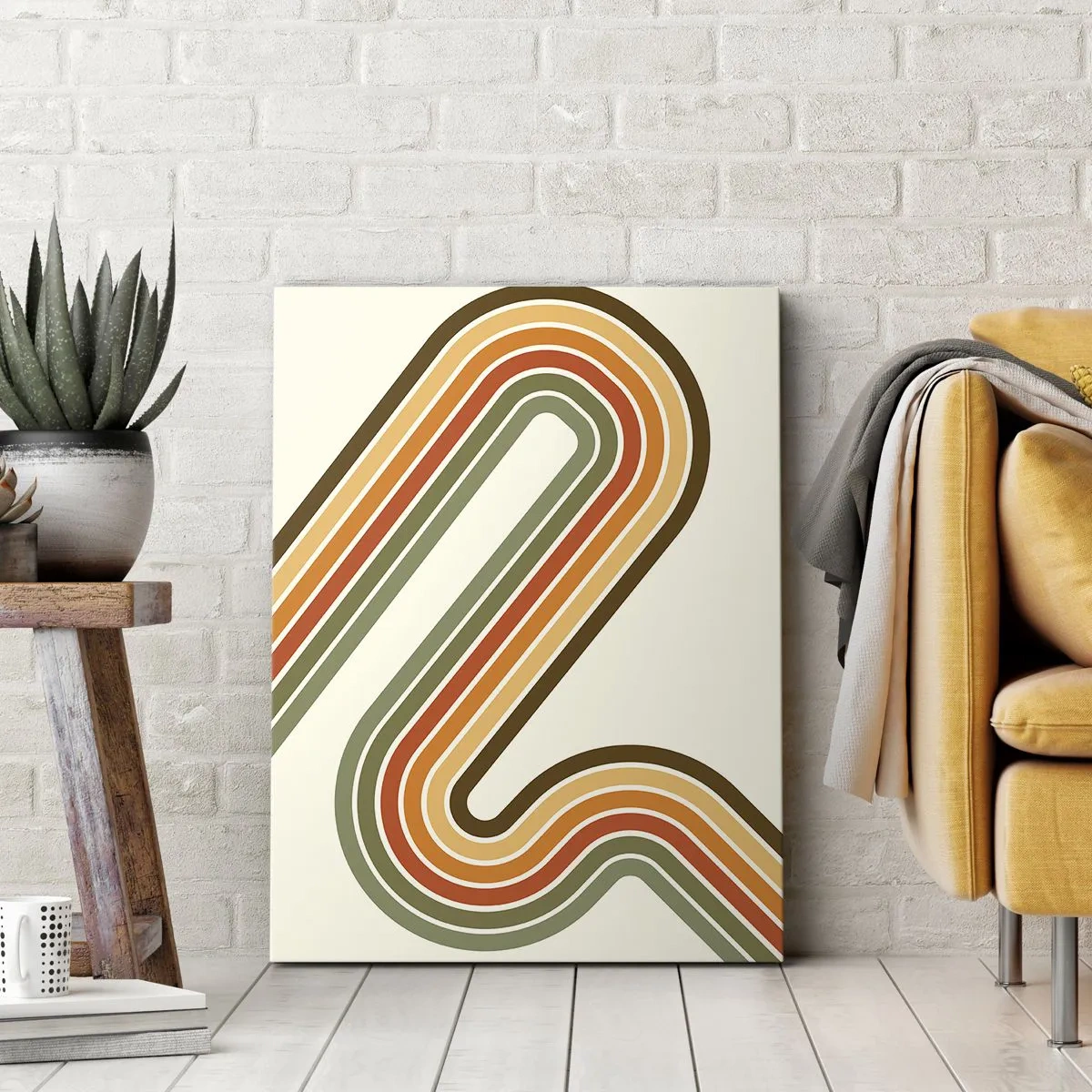 Canvastavla - Bild på duk - Zig-zack mot målet - 45x80 cm