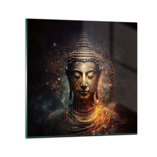 Glastavla - Bild på glas - Andlig balans - 70x70 cm