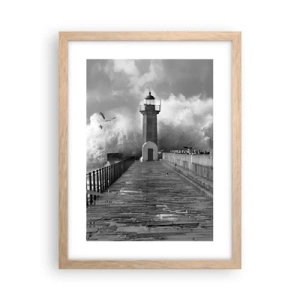 Affisch i ram av ljusek - Orädd  - 30x40 cm