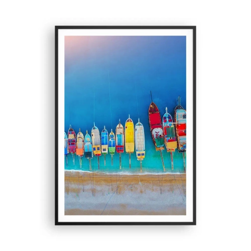 Affisch i svart ram - Ur fågelperspektivet - 70x100 cm