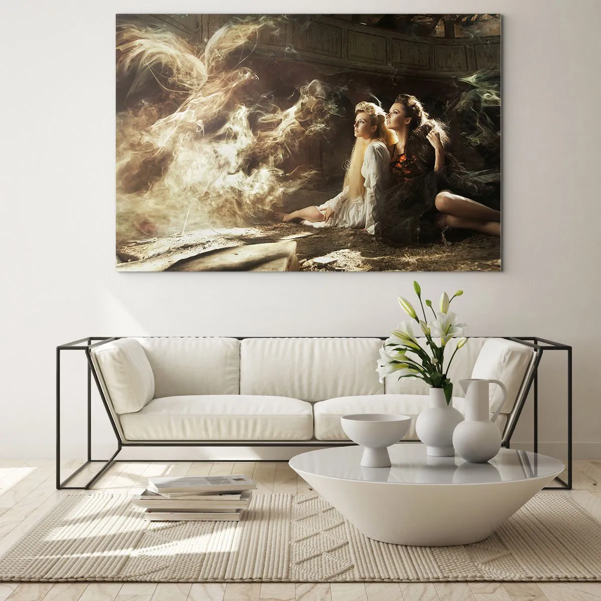 Glastavla - Bild på glas - Och så blev det poesi - 100x70 cm