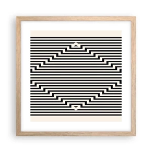Affisch i ram av ljusek - Geometrisk illusion - 40x40 cm