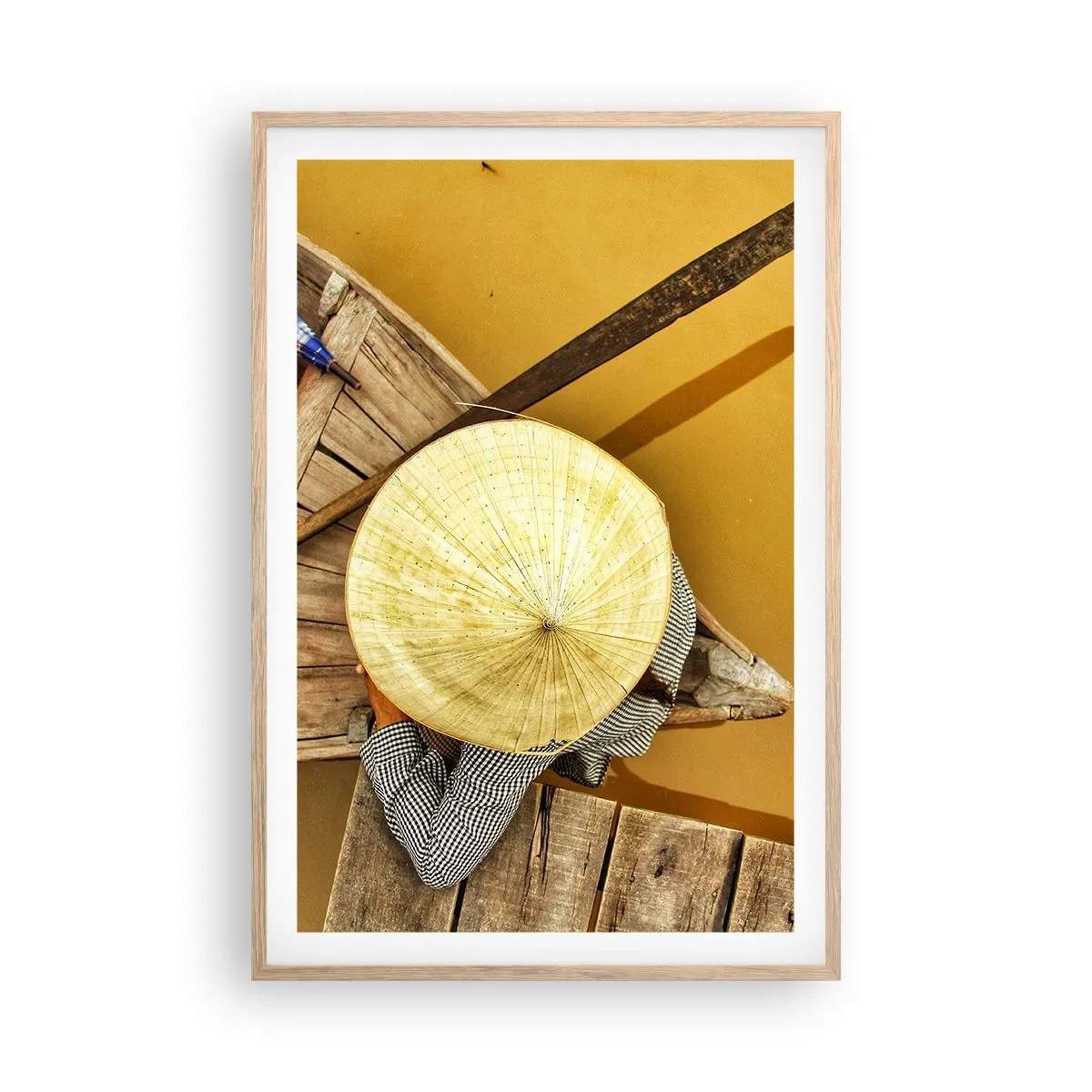 Affisch i ram av ljusek - Liv på den gula floden - 61x91 cm