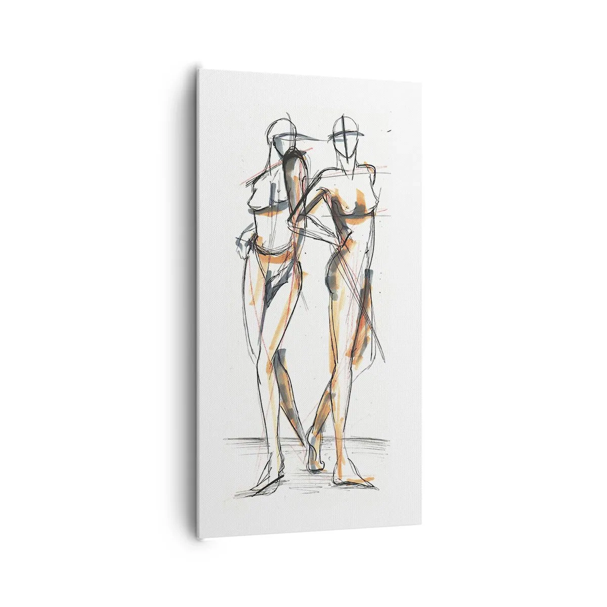 Canvastavla - Bild på duk - Charmens studie - 65x120 cm