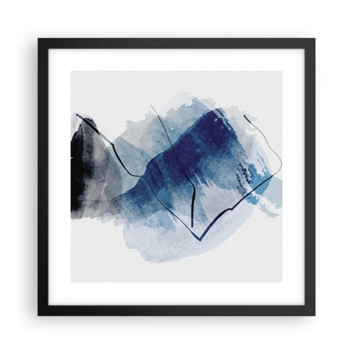 Affisch i svart ram - Isberg - 40x40 cm