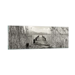 Glastavla - Bild på glas - I gräsets fristad - 90x30 cm