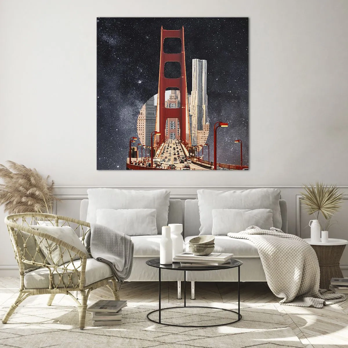 Glastavla - Bild på glas - Alltid i centrum - 70x70 cm