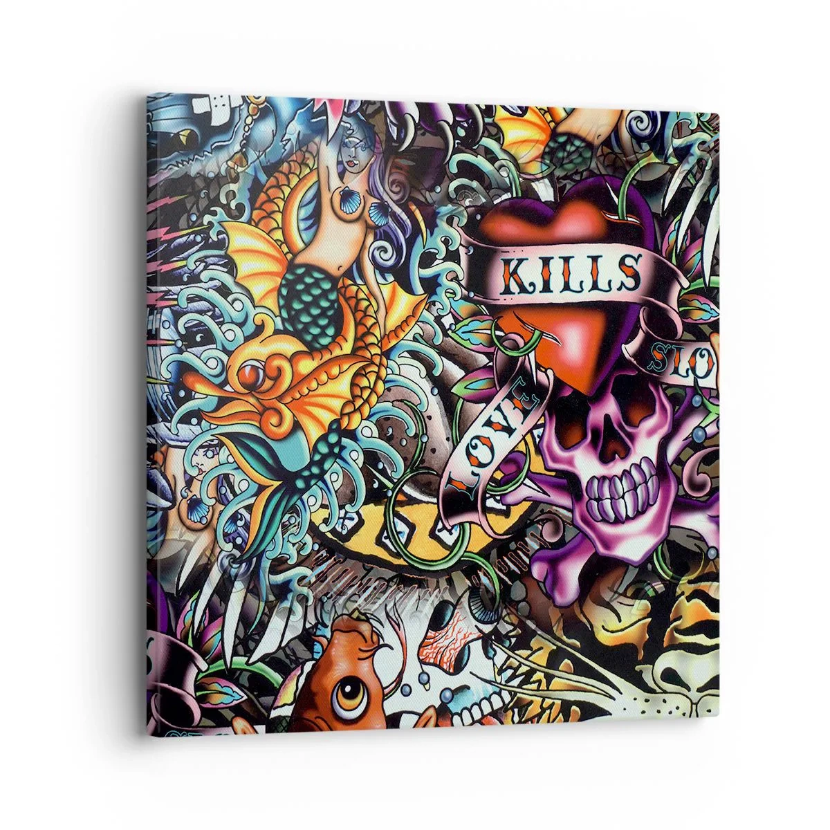 Canvastavla - Bild på duk - Tatuerarens dröm - 30x30 cm