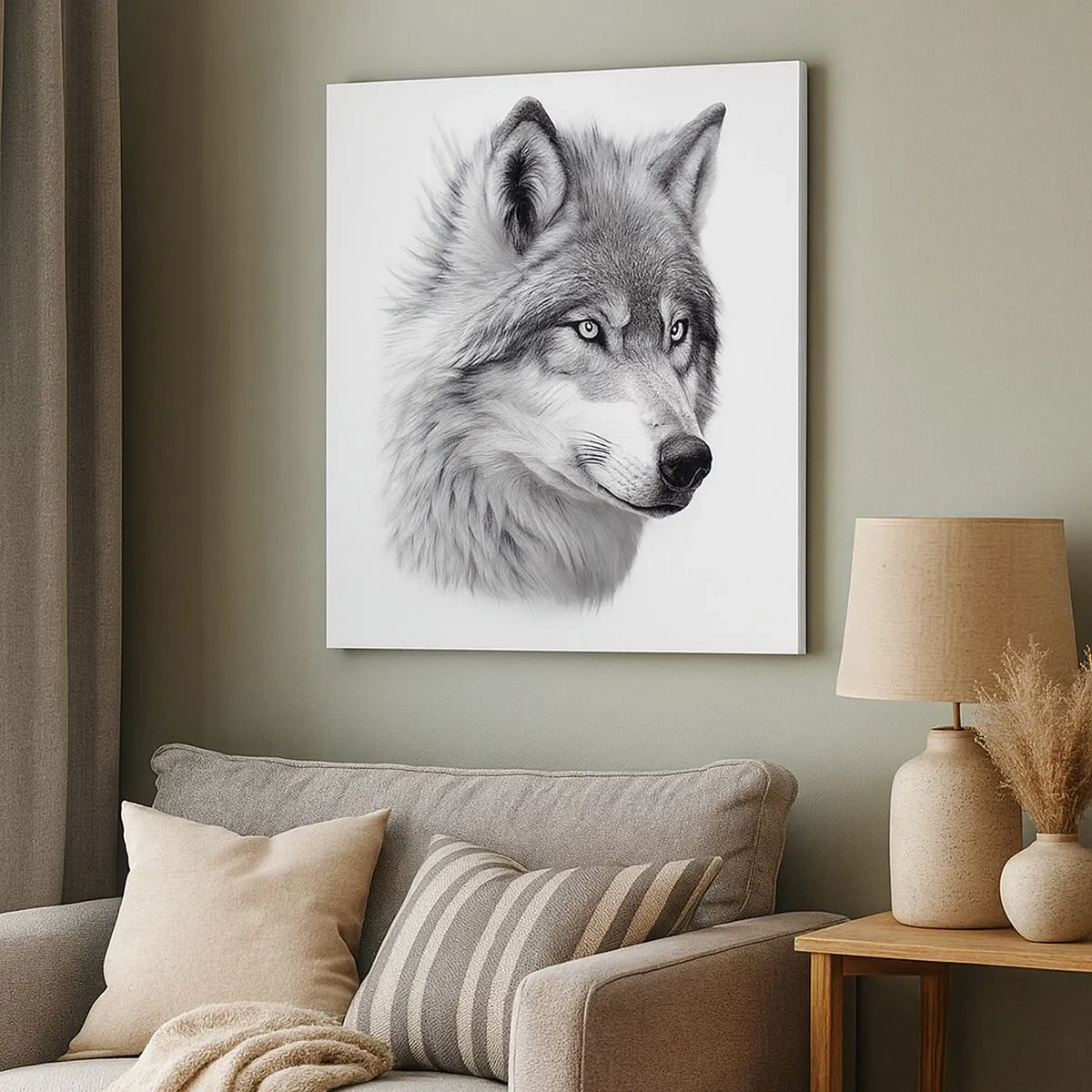 Canvastavla - Bild på duk - Alfa - utan tvekan - 30x30 cm