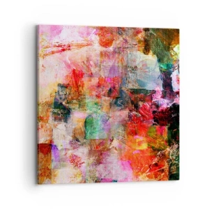 Canvastavla - Bild på duk - En resa genom det rosa - 70x70 cm