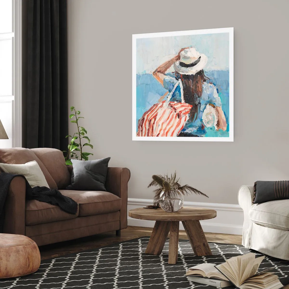 Affisch - Välkommen på semester - 30x30 cm