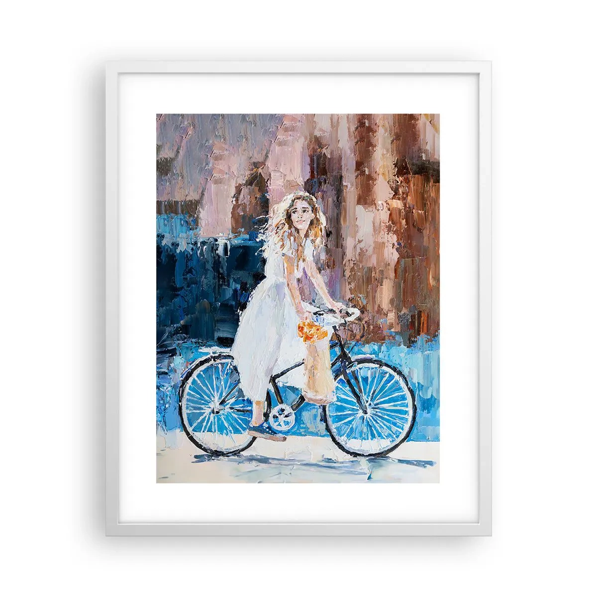 Affisch i vit ram - Glädje på morgonen - 40x50 cm