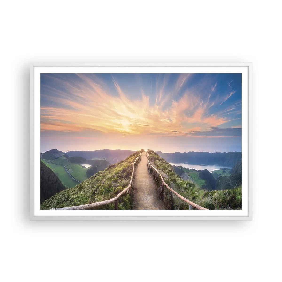 Affisch i vit ram - Nära himlen - 100x70 cm