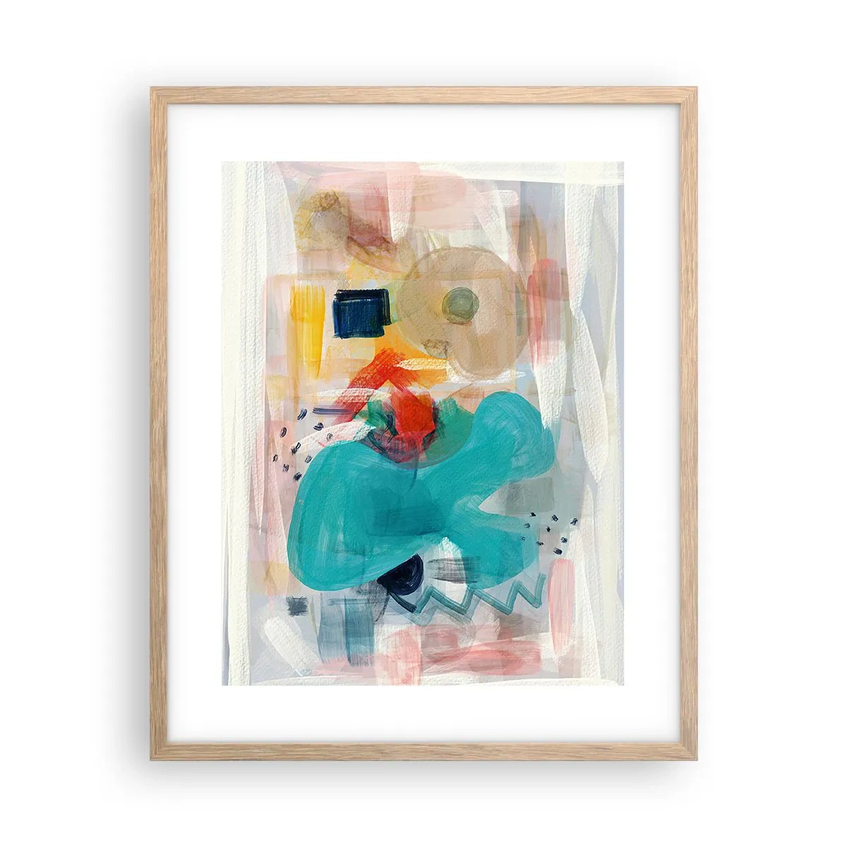 Affisch i ram av ljusek - Ett färgglatt spel - 40x50 cm