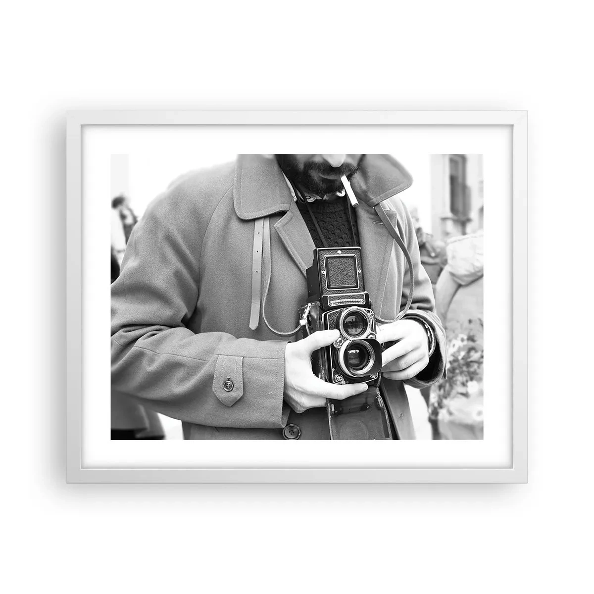 Affisch i vit ram - I retrostil - 50x40 cm