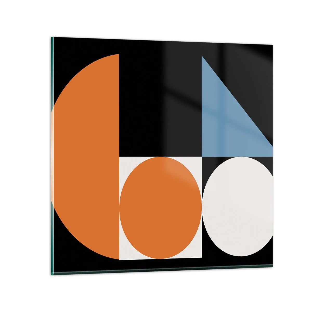 Glastavla - Bild på glas - Geometriska figurer - 40x40 cm