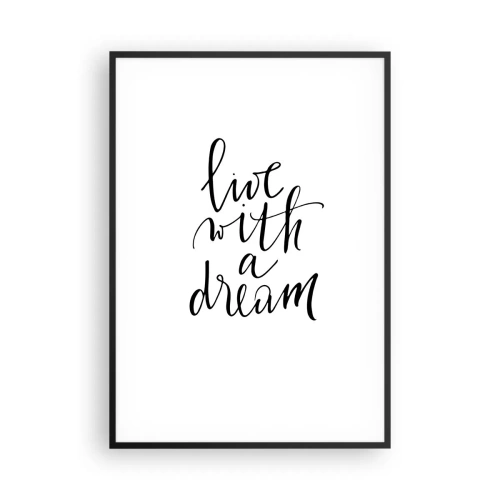 Affisch i svart ram - Of course - 70x100 cm