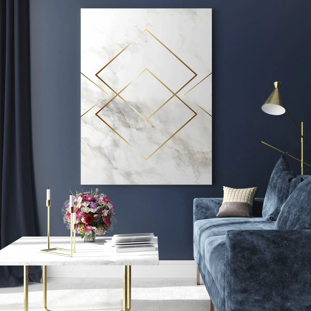 Glastavla - Bild på glas - Utsikt över oändlighet - 50x70 cm