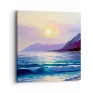 Canvastavla - Bild på duk - Vattnets och luftens kristall - 40x40 cm