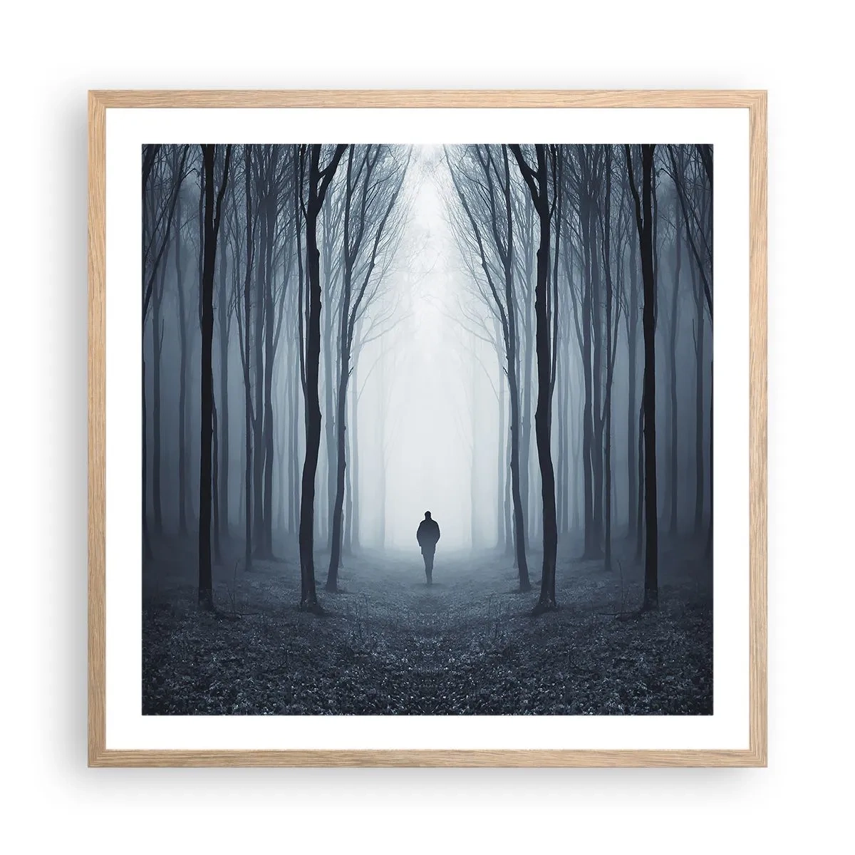 Affisch i ram av ljusek - Och allt är enkelt och klart - 60x60 cm