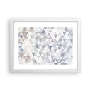 Affisch i vit ram - Trianglar - 40x30 cm