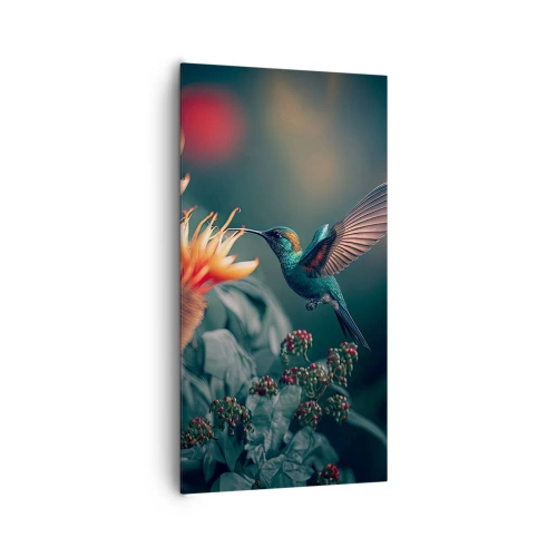 Canvastavla - Bild på duk - Ett verkligt färgglatt liv - 65x120 cm
