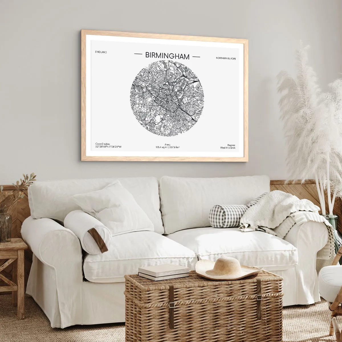 Affisch i ram av ljusek - Birminghams anatomi - 40x30 cm