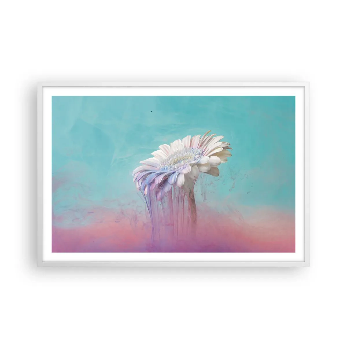 Affisch i vit ram - Blommornas undervärld - 91x61 cm