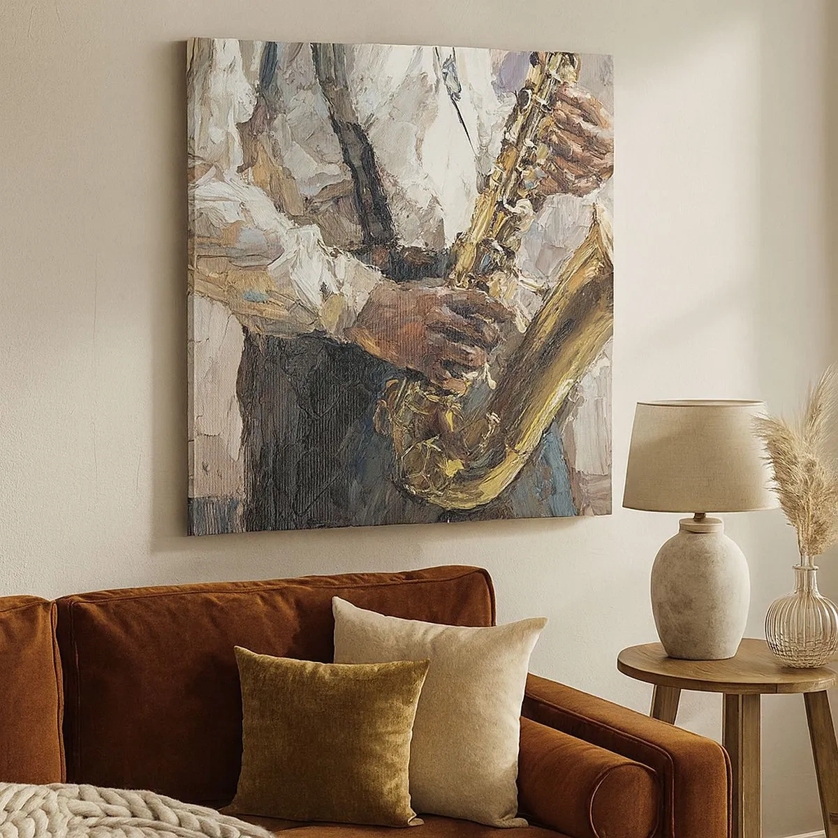 Canvastavla - Bild på duk - Dags för solo - 30x30 cm