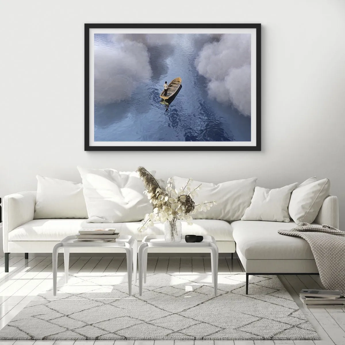 Affisch i svart ram - Livet - resan - det okända - 70x50 cm