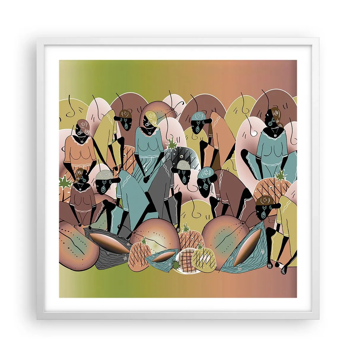 Affisch i vit ram - Högtiden kommer - 60x60 cm