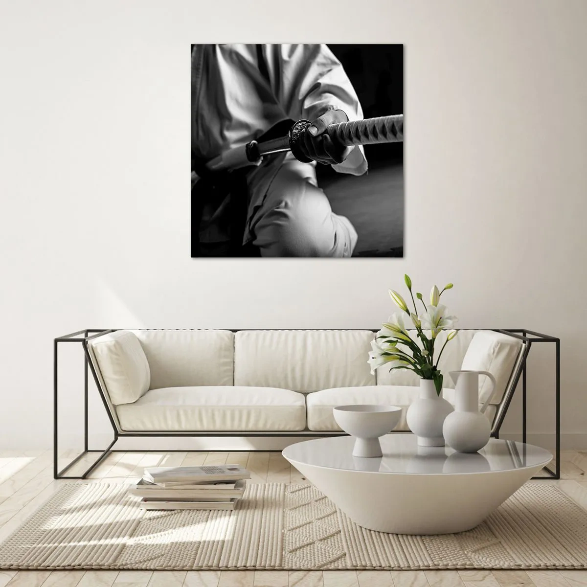 Glastavla - Bild på glas - Kämpens själ - 70x70 cm