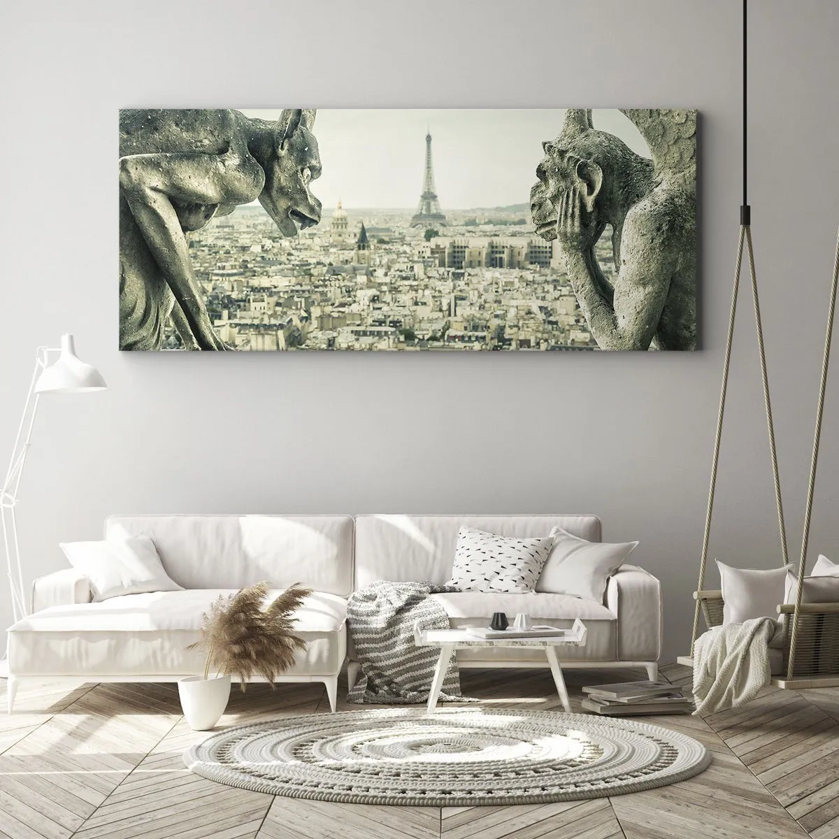 Canvastavla - Bild på duk - Ett samtal i Paris - 100x40 cm