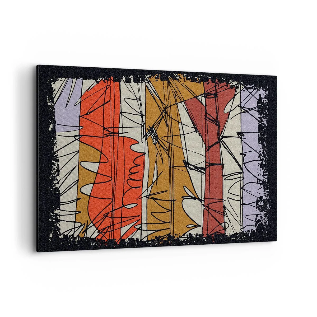 Canvastavla - Bild på duk - Spontan komposition - 120x80 cm