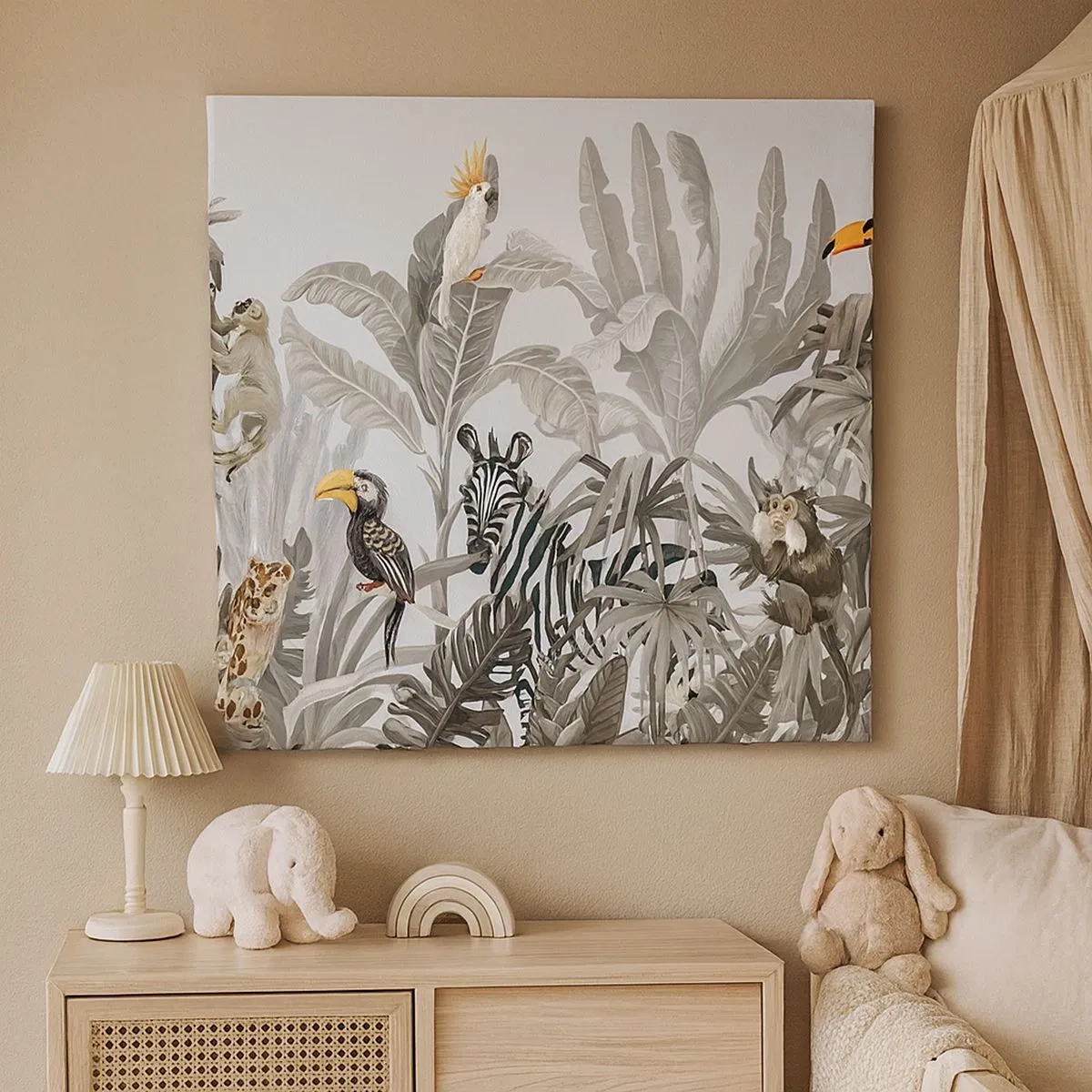 Canvastavla - Bild på duk - Afrikansk saga - 30x30 cm