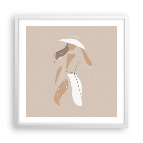 Affisch i vit ram - Mode är lek - 50x50 cm