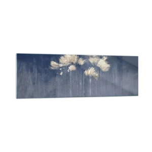 Glastavla - Bild på glas - Som kronblad i vinden - 160x50 cm