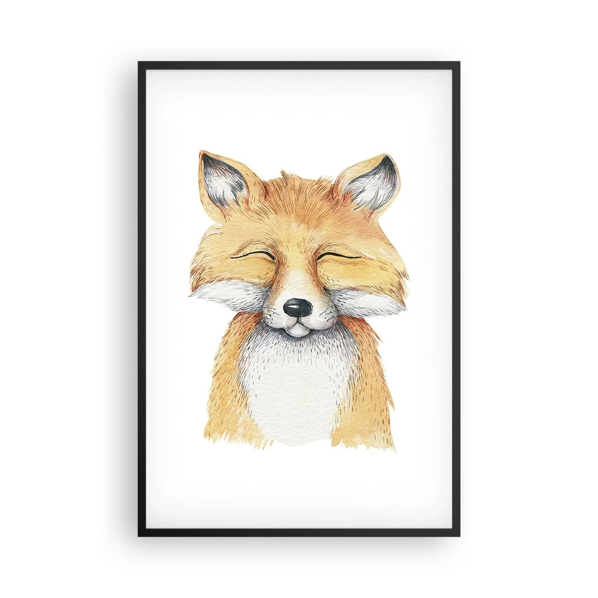 Affisch i svart ram - Rävens humör - 61x91 cm