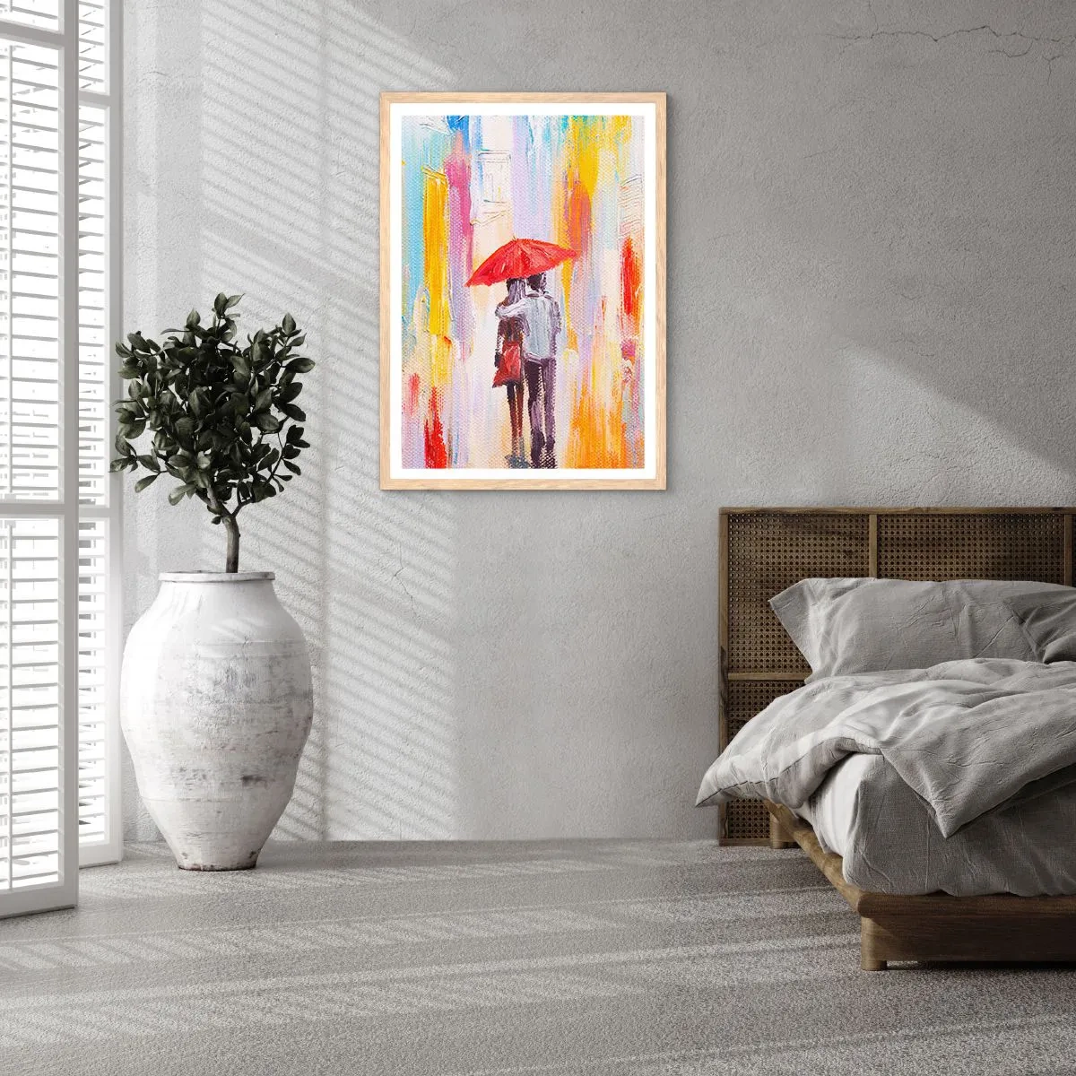 Affisch i ram av ljusek - Må det fortsätta regna - 50x70 cm