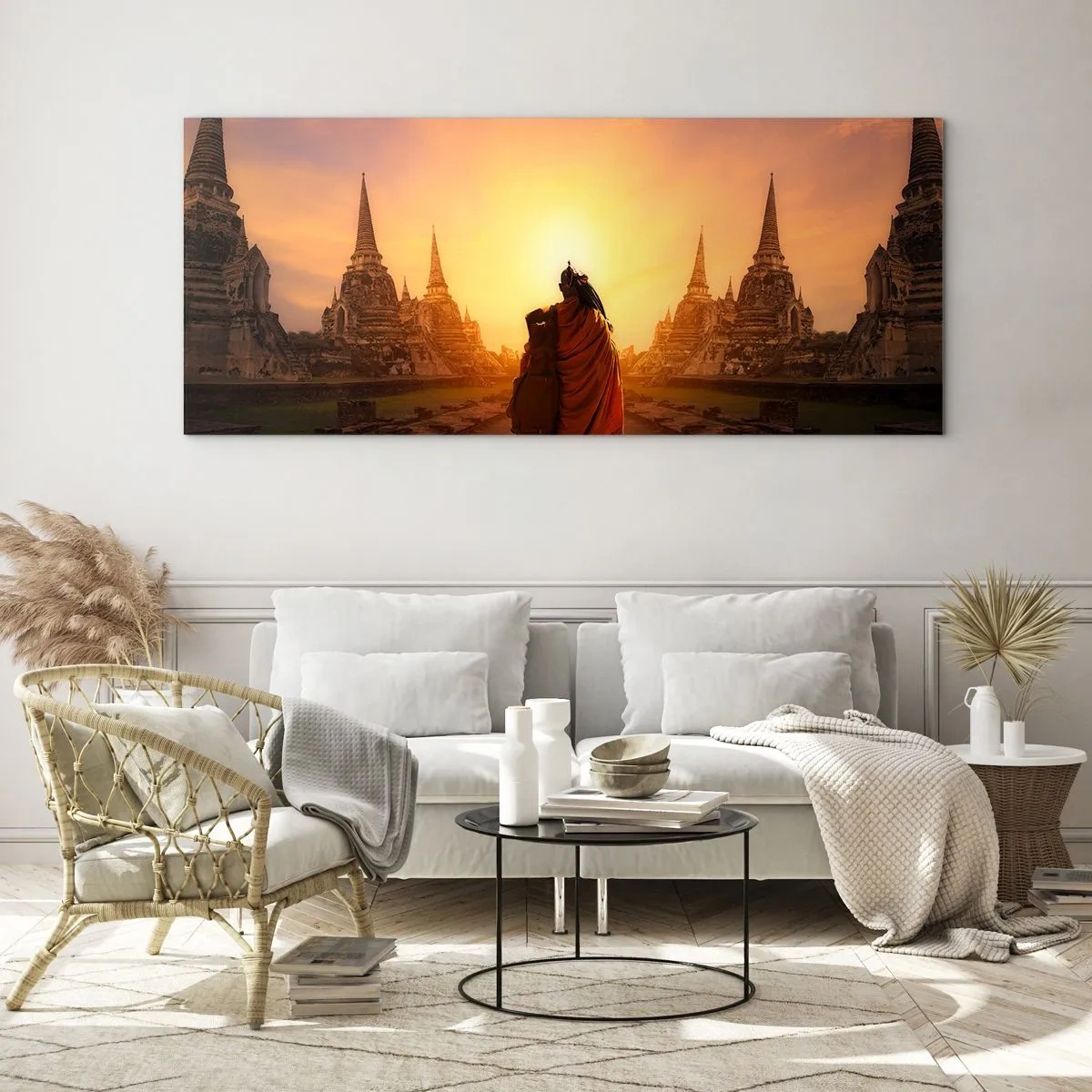 Glastavla - Bild på glas - I lugn genom evigheten - 100x40 cm